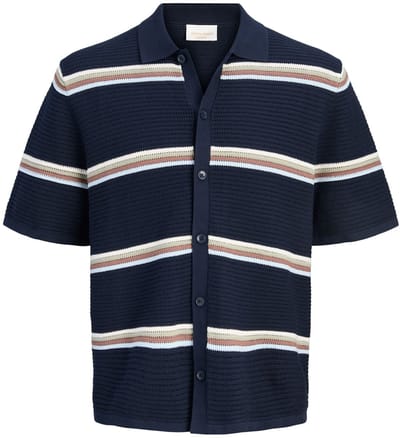 JACK&JONES - JORMAINE KNIT SS POLO CARDIGAN JNR - Jongens - Polo's
