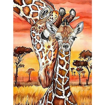 Diamant schilderij giraffe moeder en kind diamant diy borduurwerk ambachtelijke schilderij dier diamant 20X30CM