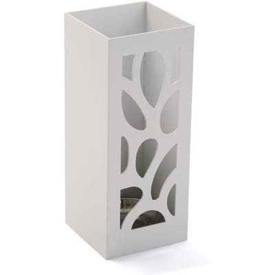 Porte-parapluie - VERSA - Wengue - Bois MDF - 48x22x22 cm - Blanc blanc