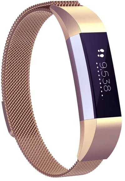 Gouden bandje geschikt voor Fitbit Alta / Alta HR - Large - Milanees bandje - Metaal - CHPN