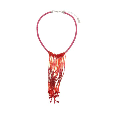 Behave - Gevlochten Ketting Rood - Trendy Accessoire voor Dames