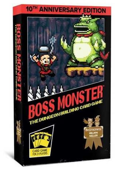 Asmodee kaartspel Boss Monster 10th Anniversary Edition strategisch.
