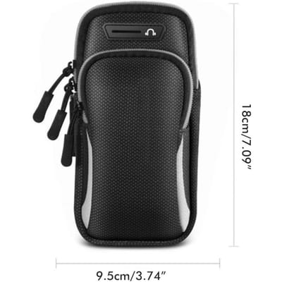 Brassard de sport, support de téléphone, étanche, confortable, pour le cyclisme, le yoga gray