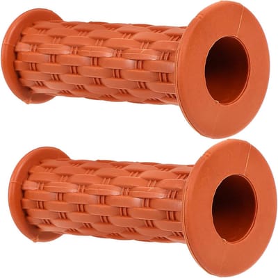 Kinderfiets Handvatten - Stuurgrepen Set - Veilig Fietsen - Antislip TPR Materiaal - 9 cm Lengte - Bruin