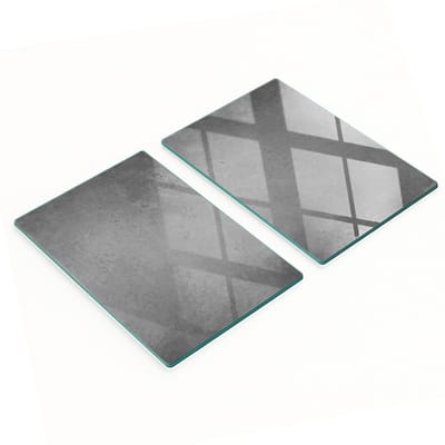 Multifunctionele decoratieve keukenplanken van gehard glas en beton, 2x40x52 cm