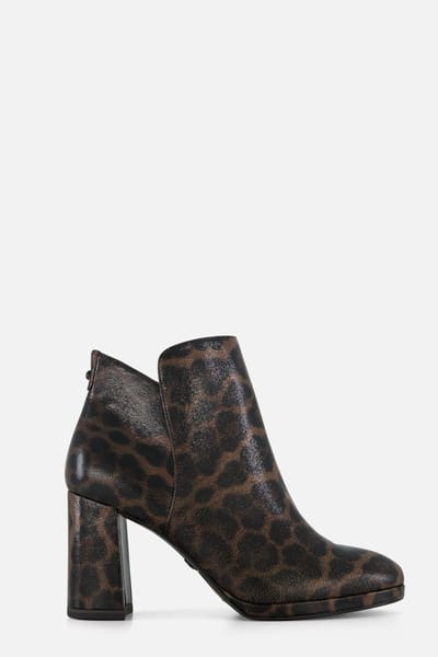 Tamaris Tamaris Leopard Enkellaarsjes bruin Textiel