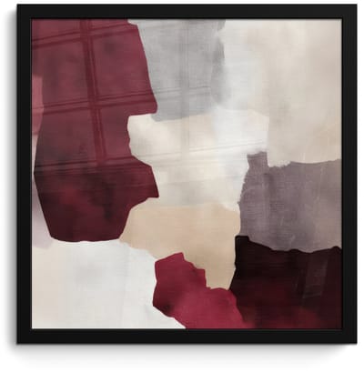 Poster in lijst - Fotolijst 40x40 cm - Posters - Abstract - Kleurbakken - Rood - Posterlijst zwart - Decoratie - Wanddecoratie woonkamer - Muurdecoratie slaapkamer