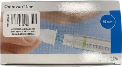 Omnican Fijne pennaalden Originele pennaalden | 6 mm | 0,25 mm | 31 G