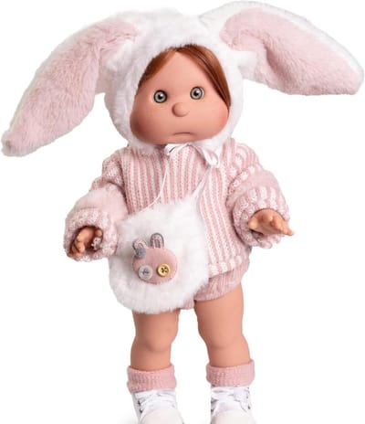 Modepop met make-up - Speelpop kind - Fantasierijk spel - Gelede vinyl body - 38 cm - Niet gespecificeerd