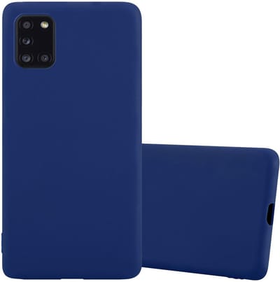 Cadorabo Hoesje geschikt voor Samsung Galaxy A31 in CANDY DONKER BLAUW - Beschermhoes gemaakt van flexibel TPU silicone Case Cover