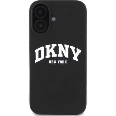 DKNY MagSafe Serie - Zwart Silicone Logo Etui - iPhone 16 - Elegant Design