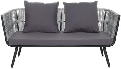 RAGUSA - Loungeset voor 4 - Grijs - PE rotan
