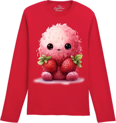 Aardbei Sitting Strawberry The Coloured House Longsleeve T-shirt XXL