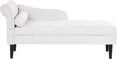 BELIANI YVOIRE - Chaise longue - Off-white - Linkszijdig - Stof