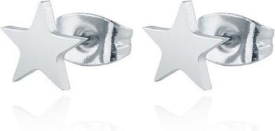 Cilla Jewels oorknoppen Edelstaal Ster Zilverkleurig