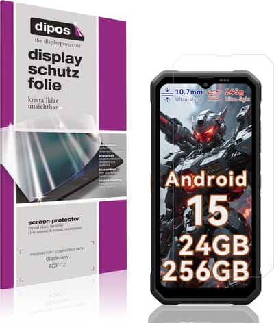 dipos – 4x Beschermfolie geschikt voor Blackview FORT 2 | Krasbestendige & heldere Screenprotector Ultra-Thin