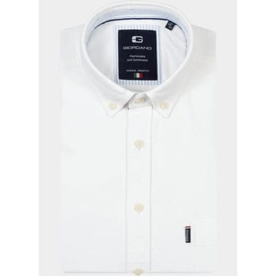 Giordano Overhemd heren Wit Brando Long Sleeve Button Dow 617052/10