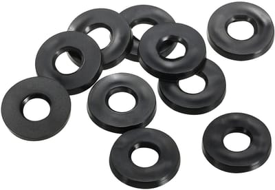 Rubber Flat Washers 40 Stuks voor Waterdicht Afsluiten van Kranen, Slangen en Bevestigingsbouten - 5mm ID, 11mm AD, 1.6mm Dikte, Zwart