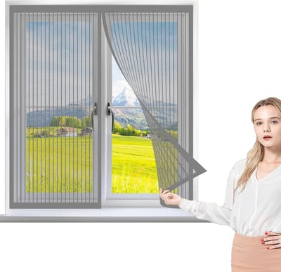 Magnetisch Vliegenhor voor Raam 160 x 130 cm - Makkelijk te Installeren en Geschikt voor Keuken en Airconditioning