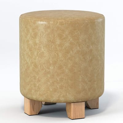 Voetenbank Zit Poef - Ottomaanse Kruk - Extra Zitplaats - Massief Houten Frame - 50x50x45 cm