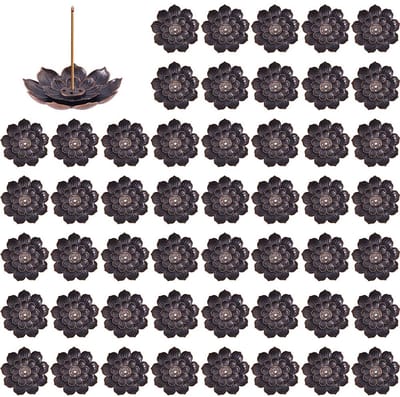 Dailygoods- Wierookhouder Dubbellaags Lotusontwerp - Wierook Brander - 60 Stuks - Antislip - Decoratief - Voor Yoga en Meditatie - Wierookbrander