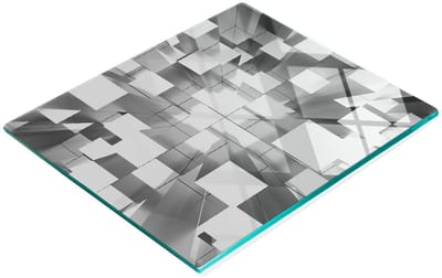 Multifunctionele decoratieve glazen snijplank voor de keuken, abstract ontwerp, 60x52 cm