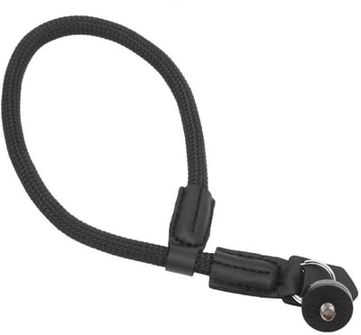 Polsband Camera - Veiligheidskoord Lanyard - Stabilisator Gebruik - Universele Schroefbevestiging - 14.4 x 11.6 cm - Zwart