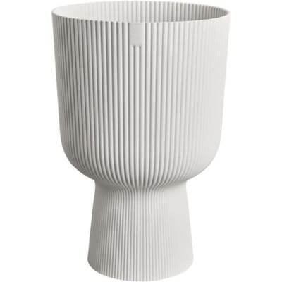 Elho Vibes Fold Coupe 30 - Bloempot voor Binnen - 100% Gerecycled Plastic - Ø 29.5 x H 44.7 cm - Zijdewit