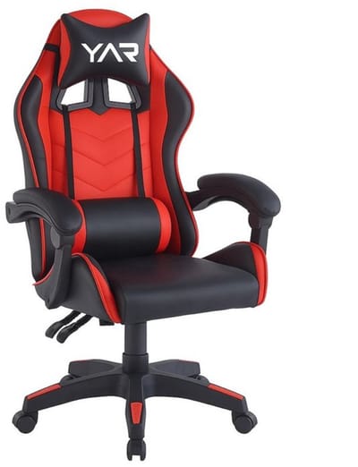 Bureaustoel - Ergonomische bureaustoel met kantelmechanisme - Ergonomische directiestoel - Ergonomische luxe gamingcomputerstoel - Voor gaming/kantoor/thuiswerk - Extra dikke vulling - Rood
