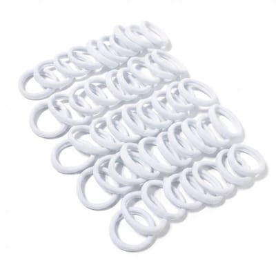 Set van 100 witte haar elastiekjes – dikke elastische haar accessoires voor dames – zachte en rekbare haarbandjes zonder metalen delen – wit