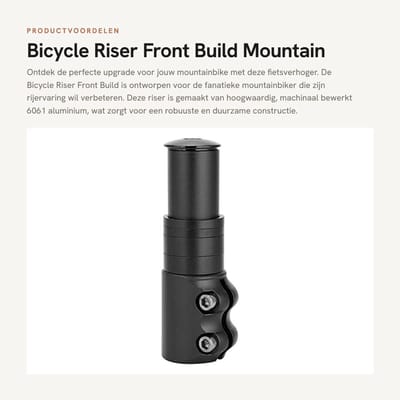 Dailygoods- Riser Stuurpen - Verstelbaar - Aluminiumlegering - Mountainbike Accessoire - Eenvoudig te Installeren - Duurzaam en Robuust