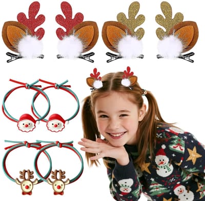 Dailygoods- Haaraccessoires Veelkleurig - Haarspelden/Haarbanden - Kersthaaraccessoires - Haarclip - Haarklem - Pluche/Kunststof - Haarspeld