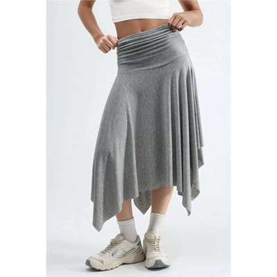 Zachte Touch Asymmetrische Midi Rok