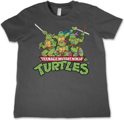Teenage Mutant Ninja Turtles Teeange Mutant Ninja Turtles Distressed Group kinder-T-shirt, donkergrijs