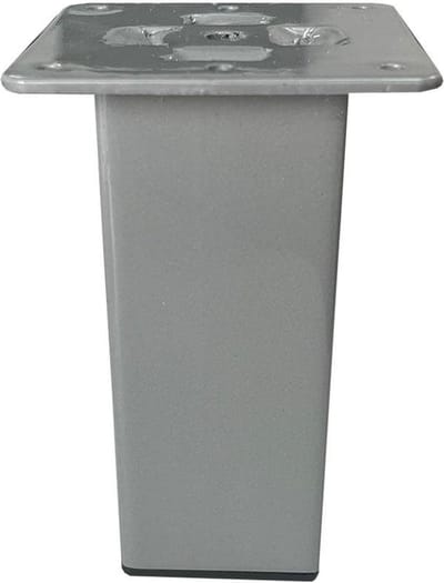 FLE - Stalen meubelpoot grijs vierkant 5 bij 5 cm en hoogte 13 cm