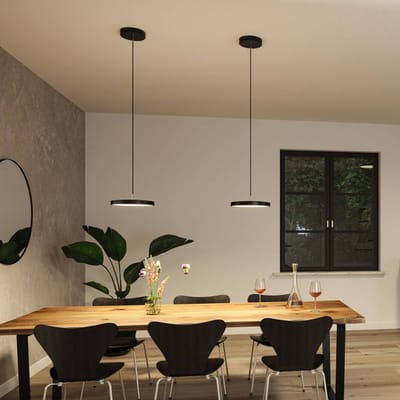 Paulmann LED hanglamp Hildor, zwart Ø 31 cm 3-traps dimbaar