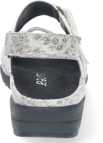Durea 7419 witte geprinte leren sandalen