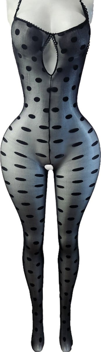 BamBella ® - Panty pak -Onesize - body suit - Dames - Onesize - Erotische jumpsuit van kant lingerie zwart