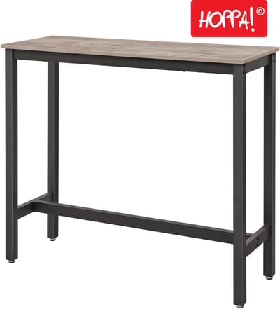 Hoppa! Vintage bartafel van metaal | Greige | 110x40x100 cm (LxBxH)