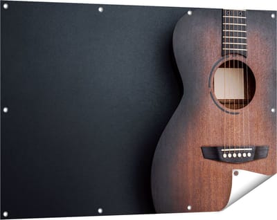 Gards Tuinposter Gitaar - 120x80 cm - Tuindoek - Tuindecoratie - Wanddecoratie buiten - Tuinschilderij