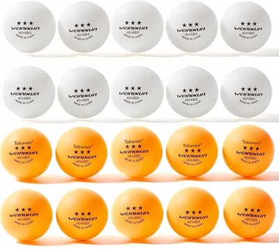 Dailygoods- Tafeltennisballen 20 stuks - Poly 40+ Kwaliteit - Hoogwaardige ABS - Robuust voor Binnen/Buiten - 3-Sterren - Optimale Rondheid - Pingpongballen