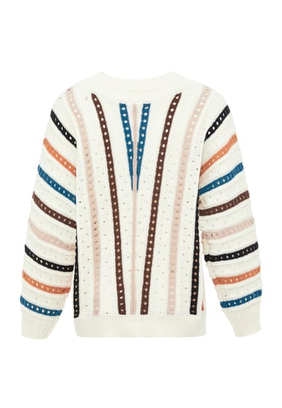 IZIA Jumper Dames Wit Veelkleurig