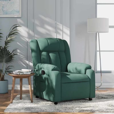 vidaXL - Fauteuil - verstelbaar - stof - donkergroen
