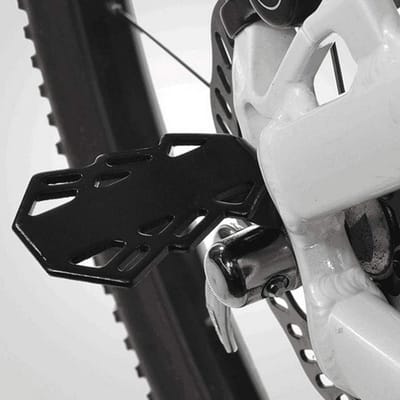Fiets-passagier Voetsteunen, Zwart IJzer, 2 stuks, Voor bergachtig terrein, Achterpedaal-voetsteunen, Antislip, Met 5 mm gat