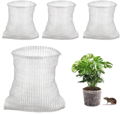 Set van 4 Beschermende Wortelnetten voor Planten - Wortelmanden voor Bomen, Bloemen en Groenten (45 x 40 cm) - Bescherming tegen Dieren en Schade