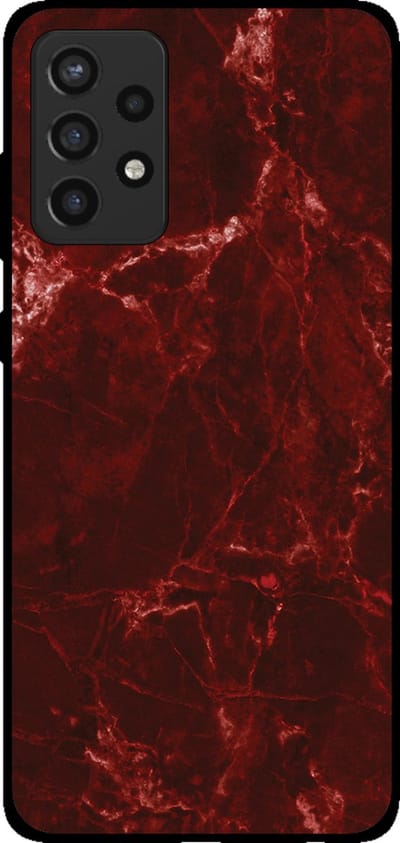 Smartphonica Telefoonhoesje voor Samsung Galaxy A72 met marmer opdruk - TPU backcover case marble design - Rood geschikt voor Samsung Galaxy A72