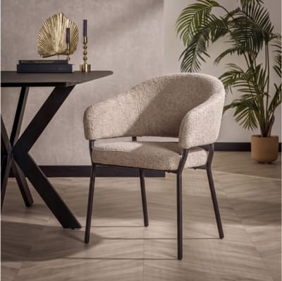Eetkamerstoel Lune - Movie 12 Taupe - japandi - 61x62x80 cm