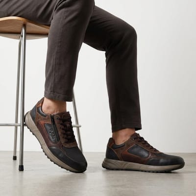 Australian Australian Hawker Sneakers zwart Leer