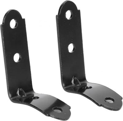 Reparatieset voor handscho glovebox scharnierbeugels - Geschikt voor S4 B6 B7 - 4 gaten - Zwart - Ijzer - Poedercoating - 2 stuks
