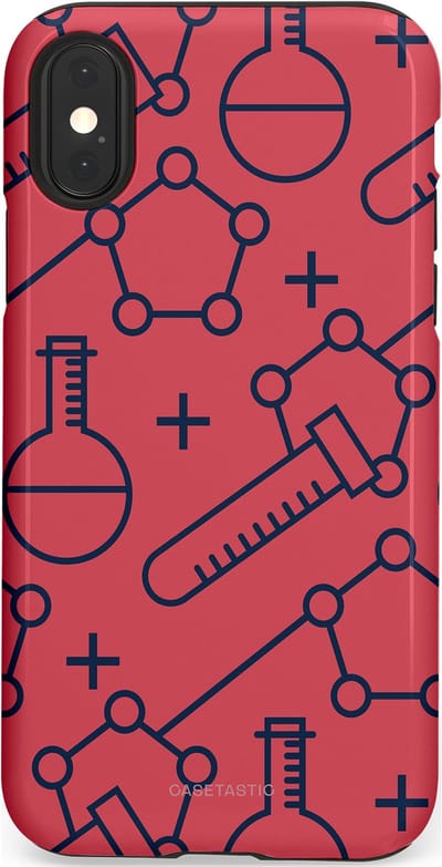 Casetastic hoesje geschikt voor Apple iPhone X / Apple iPhone XS - Dubbellaagse bescherming - Rode Laboratorium - Fashion Case - Koraal
